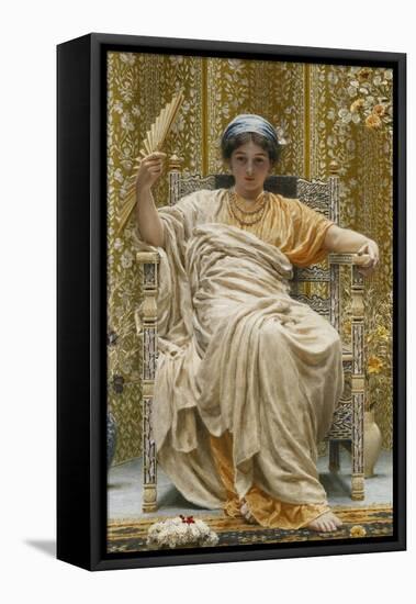 A Revery- a Look of Sadness on a Restful Face - She Hath No Cares - a Thing Hereditary in the…-Albert Joseph Moore-Framed Premier Image Canvas