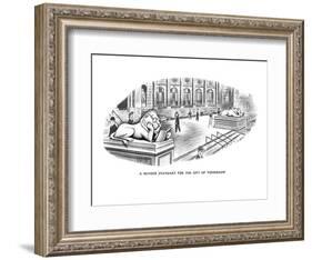 A Revised Statuary for the City of Tomorrow - New Yorker Cartoon-Richard Taylor-Framed Premium Giclee Print