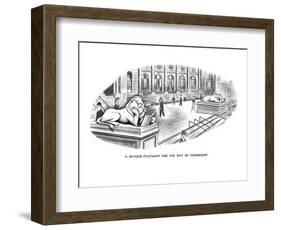 A Revised Statuary for the City of Tomorrow - New Yorker Cartoon-Richard Taylor-Framed Premium Giclee Print