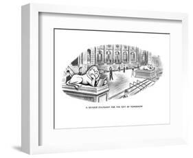 A Revised Statuary for the City of Tomorrow - New Yorker Cartoon-Richard Taylor-Framed Premium Giclee Print