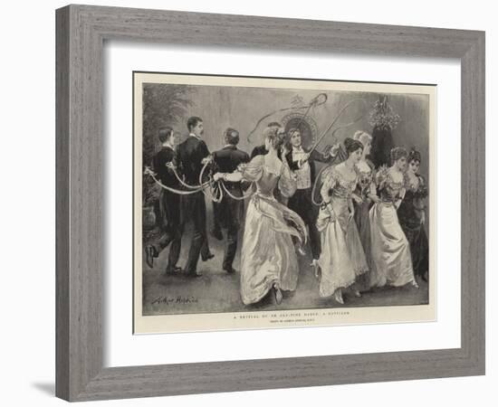 A Revival of an Old-Time Dance, a Cotillon-Arthur Hopkins-Framed Giclee Print