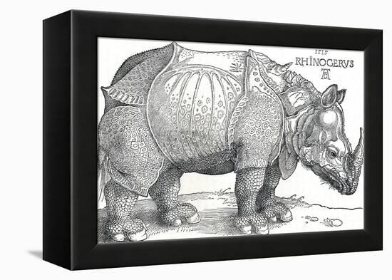 'A Rhinoceros', 1515, (1906)-Albrecht Durer-Framed Premier Image Canvas