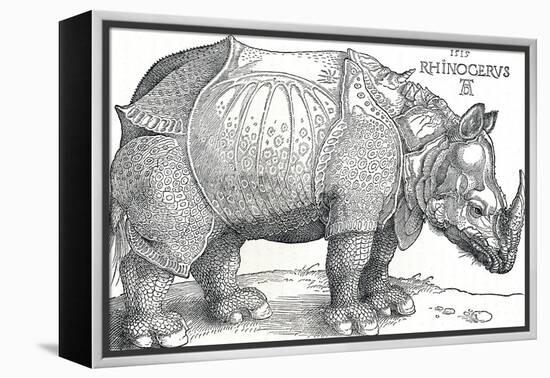 'A Rhinoceros', 1515, (1906)-Albrecht Durer-Framed Premier Image Canvas