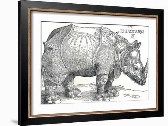 'A Rhinoceros', 1515, (1906)-Albrecht Durer-Framed Giclee Print