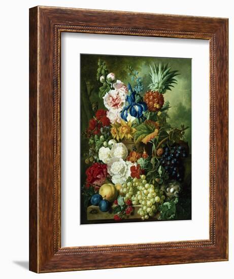 A Rich Still Life of Summer Flowers-Jan van Os-Framed Giclee Print