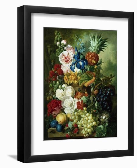 A Rich Still Life of Summer Flowers-Jan van Os-Framed Giclee Print