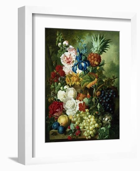 A Rich Still Life of Summer Flowers-Jan van Os-Framed Giclee Print