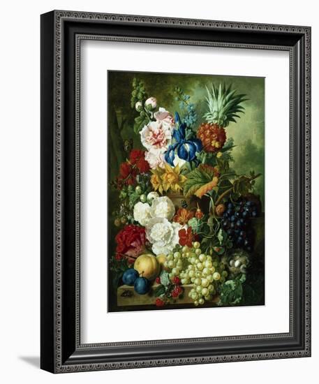 A Rich Still Life of Summer Flowers-Jan van Os-Framed Giclee Print