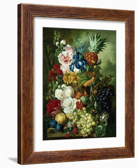 A Rich Still Life of Summer Flowers-Jan van Os-Framed Giclee Print