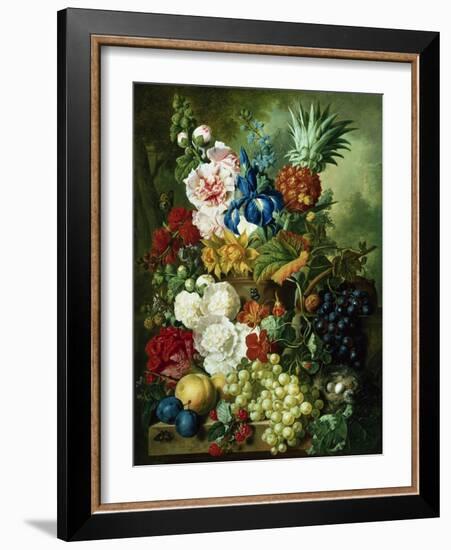 A Rich Still Life of Summer Flowers-Jan van Os-Framed Giclee Print