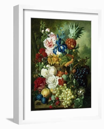 A Rich Still Life of Summer Flowers-Jan van Os-Framed Giclee Print