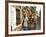 A Rickshaw Puller Carries Supporters of Brazil Soccer Team-null-Framed Photographic Print