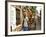 A Rickshaw Puller Carries Supporters of Brazil Soccer Team-null-Framed Photographic Print