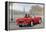 A Ride in Paris III Red Car-Marco Fabiano-Framed Stretched Canvas