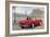 A Ride in Paris III Red Car-Marco Fabiano-Framed Art Print