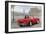 A Ride in Paris III Red Car-Marco Fabiano-Framed Art Print