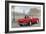 A Ride in Paris III Red Car-Marco Fabiano-Framed Art Print