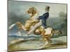 A Rider and His Rearing Horse-Théodore Géricault-Mounted Giclee Print
