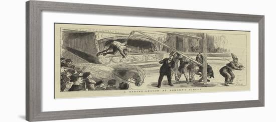 A Riding-Lesson at Sanger's Circus-Sydney Prior Hall-Framed Giclee Print