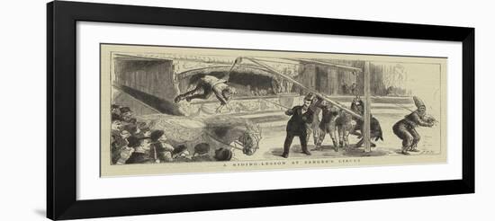 A Riding-Lesson at Sanger's Circus-Sydney Prior Hall-Framed Giclee Print