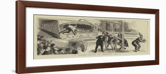 A Riding-Lesson at Sanger's Circus-Sydney Prior Hall-Framed Giclee Print