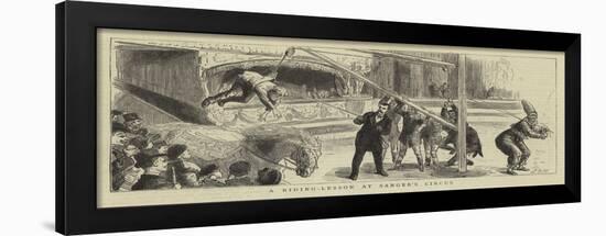 A Riding-Lesson at Sanger's Circus-Sydney Prior Hall-Framed Giclee Print