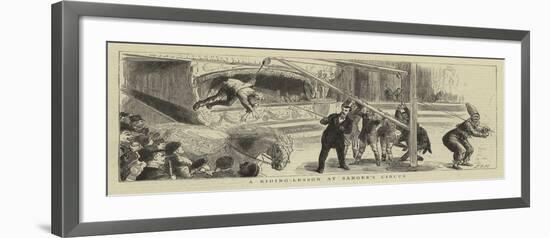 A Riding-Lesson at Sanger's Circus-Sydney Prior Hall-Framed Giclee Print