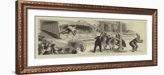 A Riding-Lesson at Sanger's Circus-Sydney Prior Hall-Framed Giclee Print