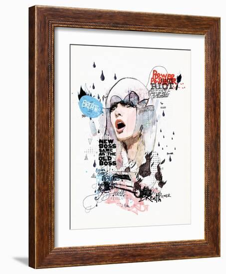 A Riot in Every Breath-Mydeadpony-Framed Art Print