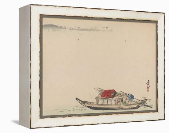 A River Boat-Shibata Zeshin-Framed Premier Image Canvas