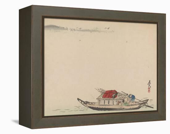 A River Boat-Shibata Zeshin-Framed Premier Image Canvas
