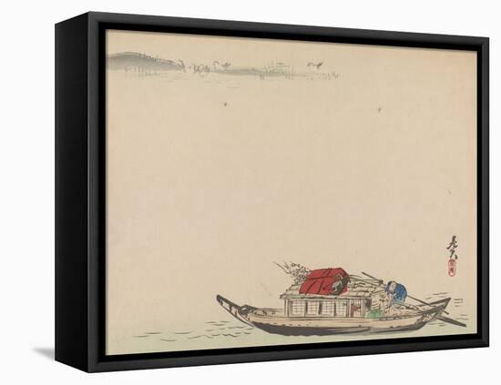 A River Boat-Shibata Zeshin-Framed Premier Image Canvas