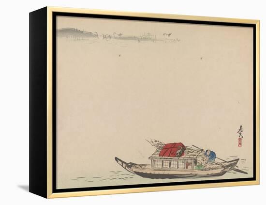 A River Boat-Shibata Zeshin-Framed Premier Image Canvas