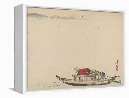 A River Boat-Shibata Zeshin-Framed Premier Image Canvas