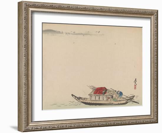 A River Boat-Shibata Zeshin-Framed Giclee Print