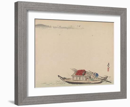 A River Boat-Shibata Zeshin-Framed Giclee Print