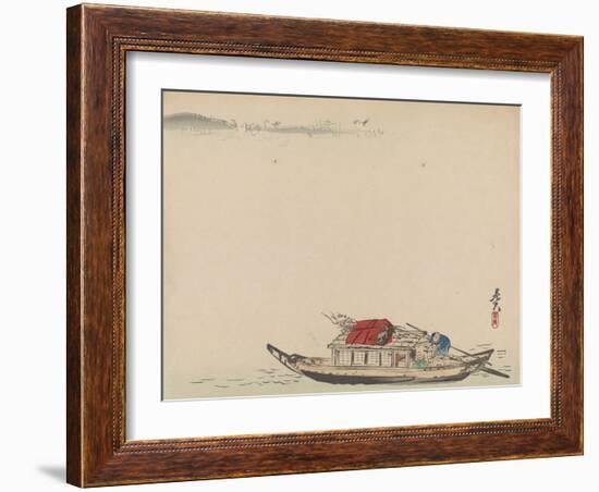 A River Boat-Shibata Zeshin-Framed Giclee Print