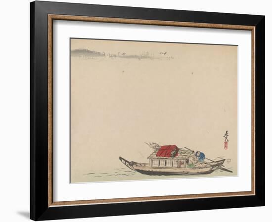 A River Boat-Shibata Zeshin-Framed Giclee Print