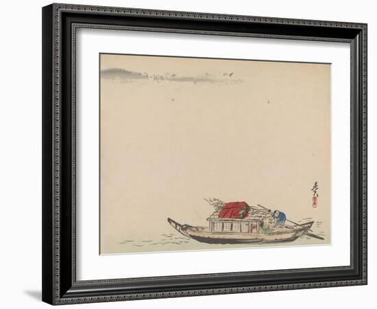 A River Boat-Shibata Zeshin-Framed Giclee Print