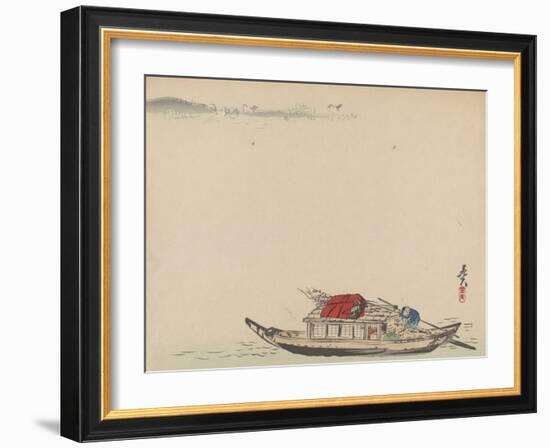 A River Boat-Shibata Zeshin-Framed Giclee Print