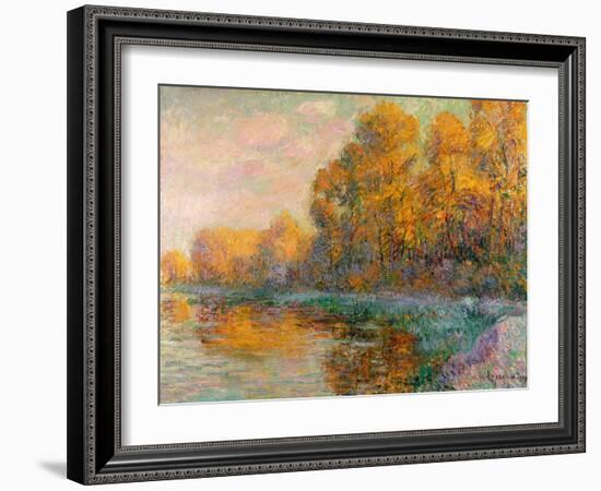 A River in Autumn, 1909-Gustave Loiseau-Framed Giclee Print