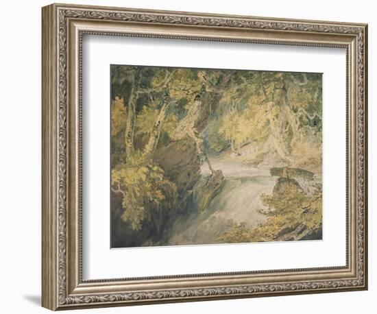 A River in Spate, C.1796-J. M. W. Turner-Framed Giclee Print