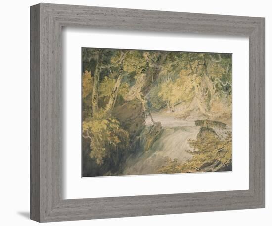 A River in Spate, C.1796-J. M. W. Turner-Framed Giclee Print