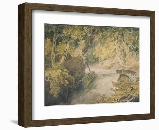 A River in Spate, C.1796-J. M. W. Turner-Framed Giclee Print