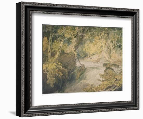 A River in Spate, C.1796-J. M. W. Turner-Framed Giclee Print