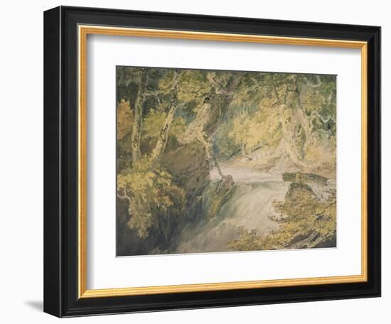 A River in Spate, C.1796-J. M. W. Turner-Framed Giclee Print