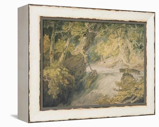 A River in Spate, C.1796-J. M. W. Turner-Framed Premier Image Canvas