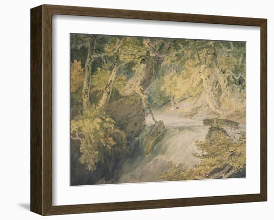 A River in Spate, C.1796-J. M. W. Turner-Framed Giclee Print