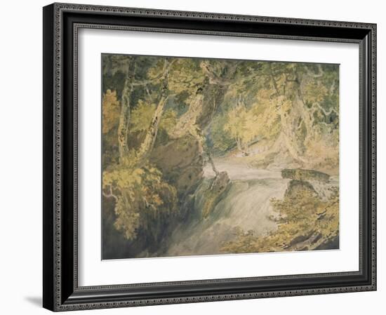 A River in Spate, C.1796-J. M. W. Turner-Framed Giclee Print