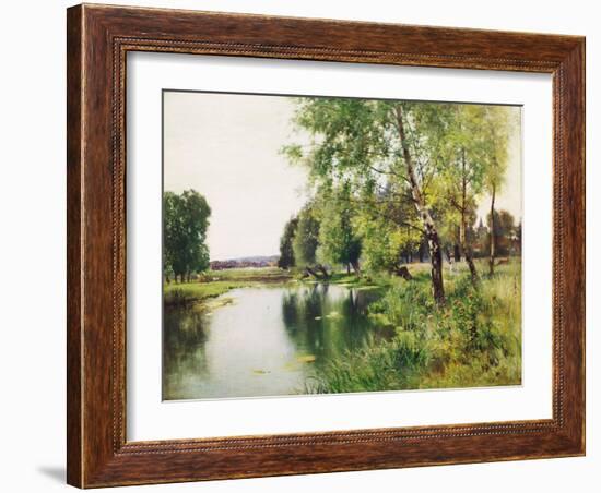 A River Landscape in Summer-Ernest Parton-Framed Giclee Print